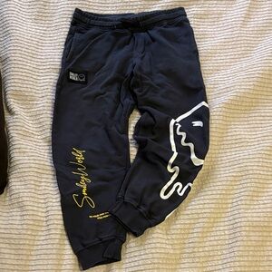 Zara Dark Grey Smiley World Boys Cotton Joggers size 8
